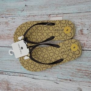 NWT, Calvin Klein,  women's size 8 flip flops